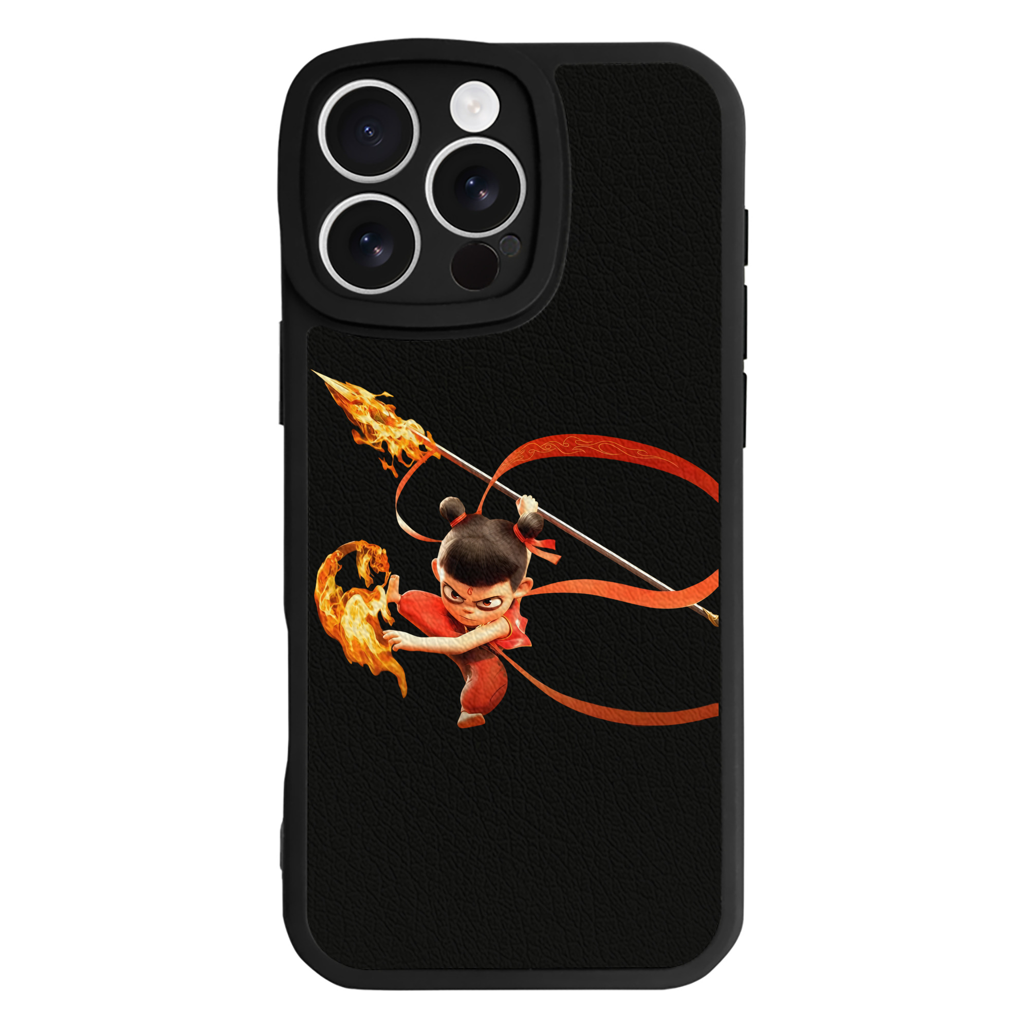 （画像用） Ne Zha 2 ナタ 魔童の大暴れ 【iPhone 16シリーズ対応】シリコンスマホケース（レザー調） 材質：シリコン